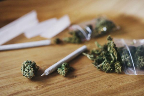 marijuana on table