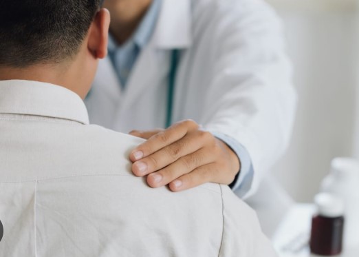 Man visiting doctor for a prostate cancer checkup
